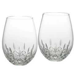 Waterford Glassware|Lismore Essence Stemless Wine Deep Red 21 oz, Set of 2