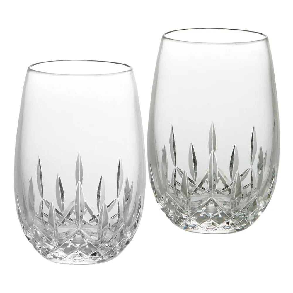 Waterford Glassware|Lismore Essence Stemless Wine White 12 oz, Set of 2