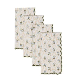 Sharland England Place Settings & Linens|Little Flower Napkins, Set Of 4