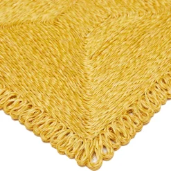 Caravan Place Settings & Linens|Loopy Square Placemat in Mustard, Set of 4
