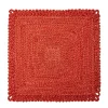 Caravan Place Settings & Linens|Loopy Square Placemat in Red, Set of 4