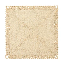 Caravan Place Settings & Linens|Loopy Square Placemat in Natural, Set of 4