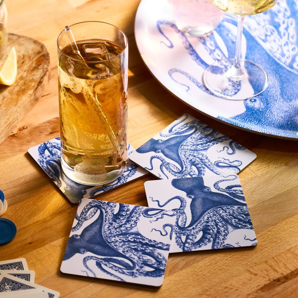 Caskata Place Settings & Linens|Lucy Birchwood Coasters, Set of 4