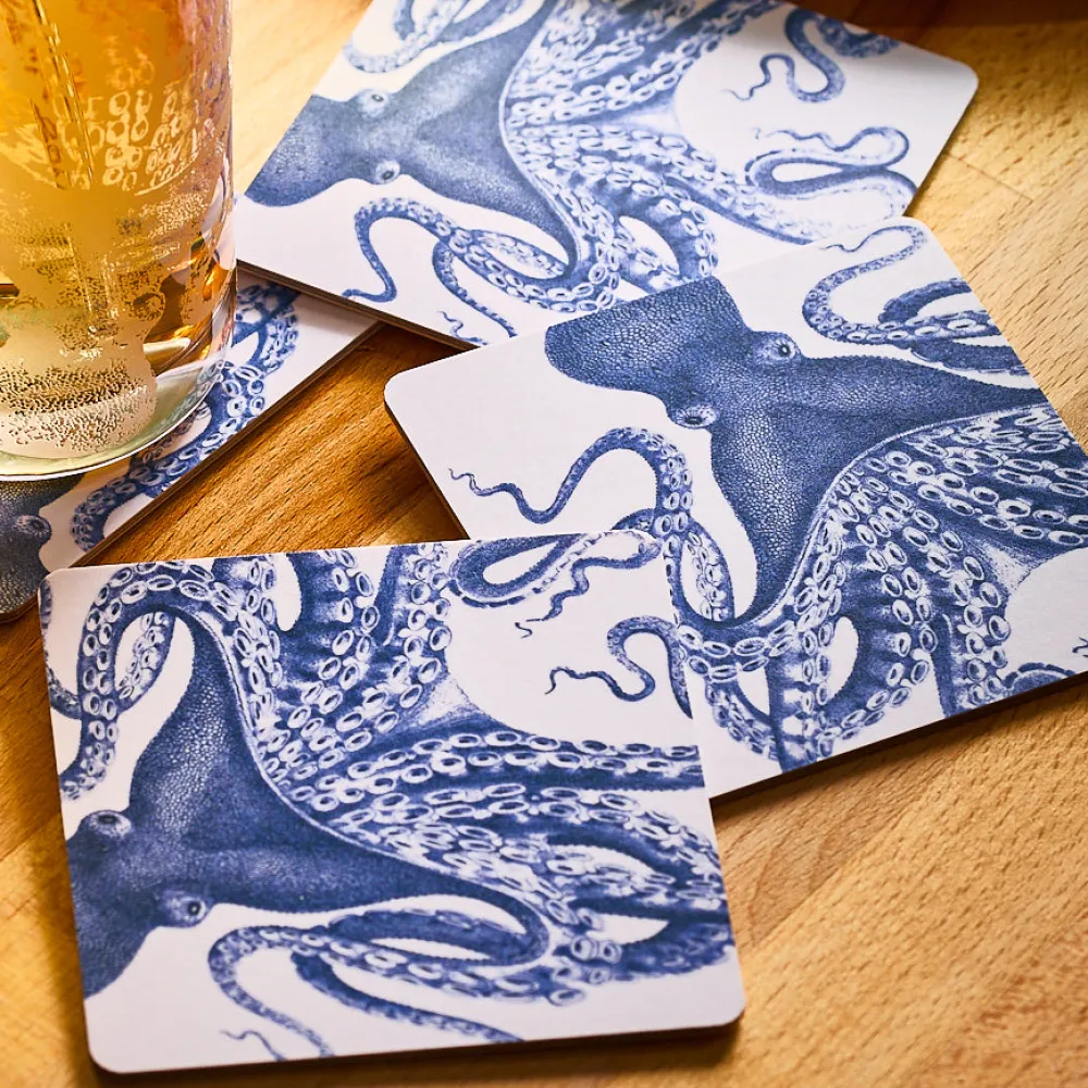 Caskata Place Settings & Linens|Lucy Birchwood Coasters, Set of 4