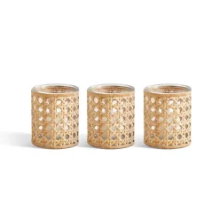 Two's Company Candles|Lumingnon Cane Webbing Candleholder/Vase