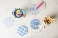 Proper Table Co. Place Settings & Linens|Mack Blue Gingham Coaster Set
