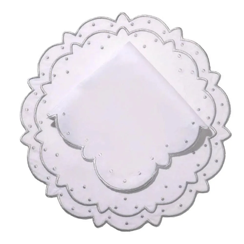 Loulou La Dune Place Settings & Linens|Made-to-Order Suzette Linen Placemat and Napkin, Set of 12 in Silver