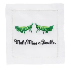 August Morgan Place Settings & Linens|Make Mine A Double Cocktail Napkins, Set of 4