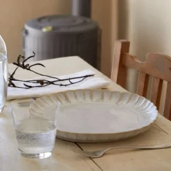 Costa Nova Dinnerware|Mallorca Collection Dinner Plates in Sand Beige, Set of 6