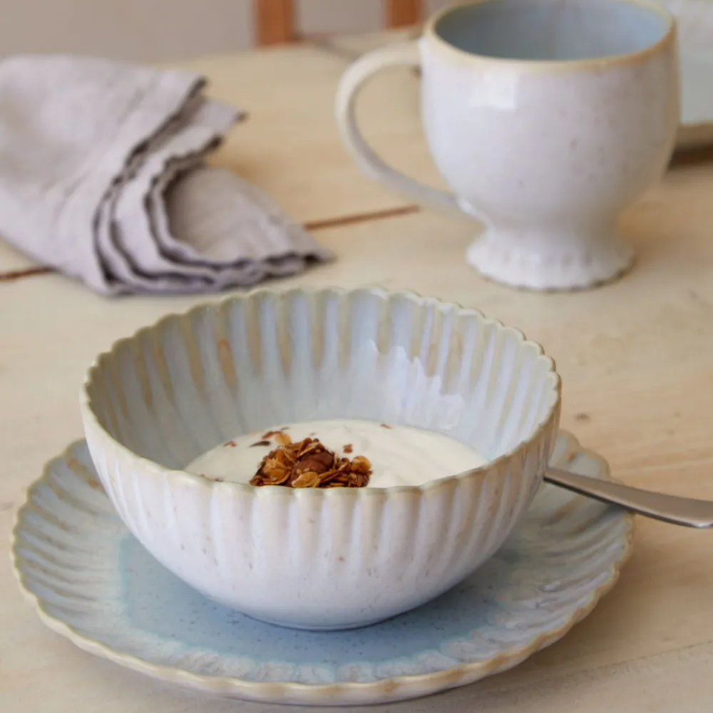 Costa Nova Dinnerware|Mallorca Collection Salad Plates in Sea Blue, Set of 6