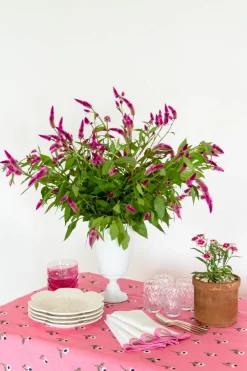 Esencial Hogar Place Settings & Linens|Manzanilla Rectangular Tablecloth in Bougainvillea