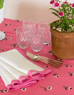 Esencial Hogar Place Settings & Linens|Manzanilla Rectangular Tablecloth in Bougainvillea