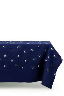 Esencial Hogar Place Settings & Linens|Manzanilla Rectangular Tablecloth in Navy