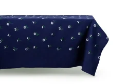 Esencial Hogar Place Settings & Linens|Manzanilla Rectangular Tablecloth in Navy