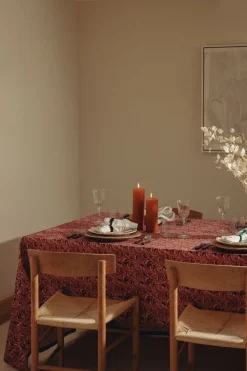 Rebecca Udall Place Settings & Linens|Marble Linen Tablecloth in Pink