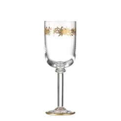 Ginori 1735 Glassware|Marchese Water Goblets Gold Thread, Set of 2