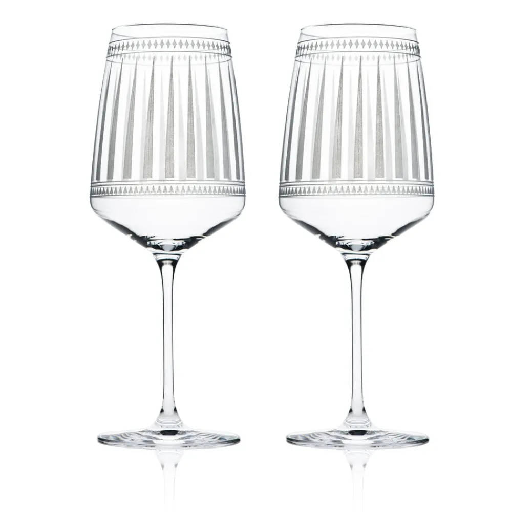 Caskata Glassware|Marrakech White Wine Glasses, Set of 2