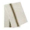 Caravan Place Settings & Linens|Marseille Tea Towels in Olive Green & Natural, Set of 2