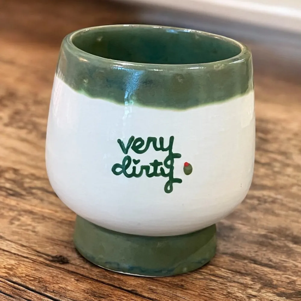 Caitlin Rounds Antiques Glassware|Martini “Very Dirty” Cups, Set of 2