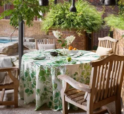 Matouk Place Settings & Linens|Schumacher Citrus Garden Tablecloth in Grass