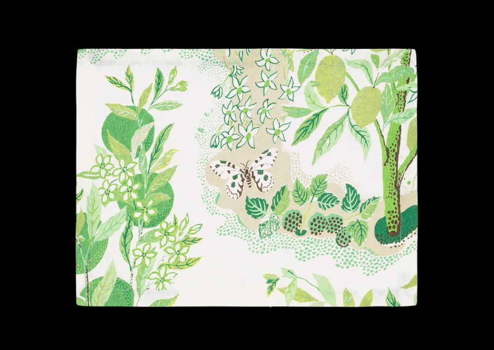 Matouk Place Settings & Linens|Schumacher Citrus Garden Placemat in Grass, Set of 4
