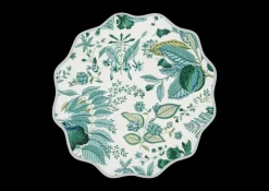 Matouk Place Settings & Linens|Schumacher Pomegranate Circle Placemats in Emerald, Set of 4