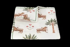 Matouk Place Settings & Linens|Schumacher Tiger Palm Tablecloth