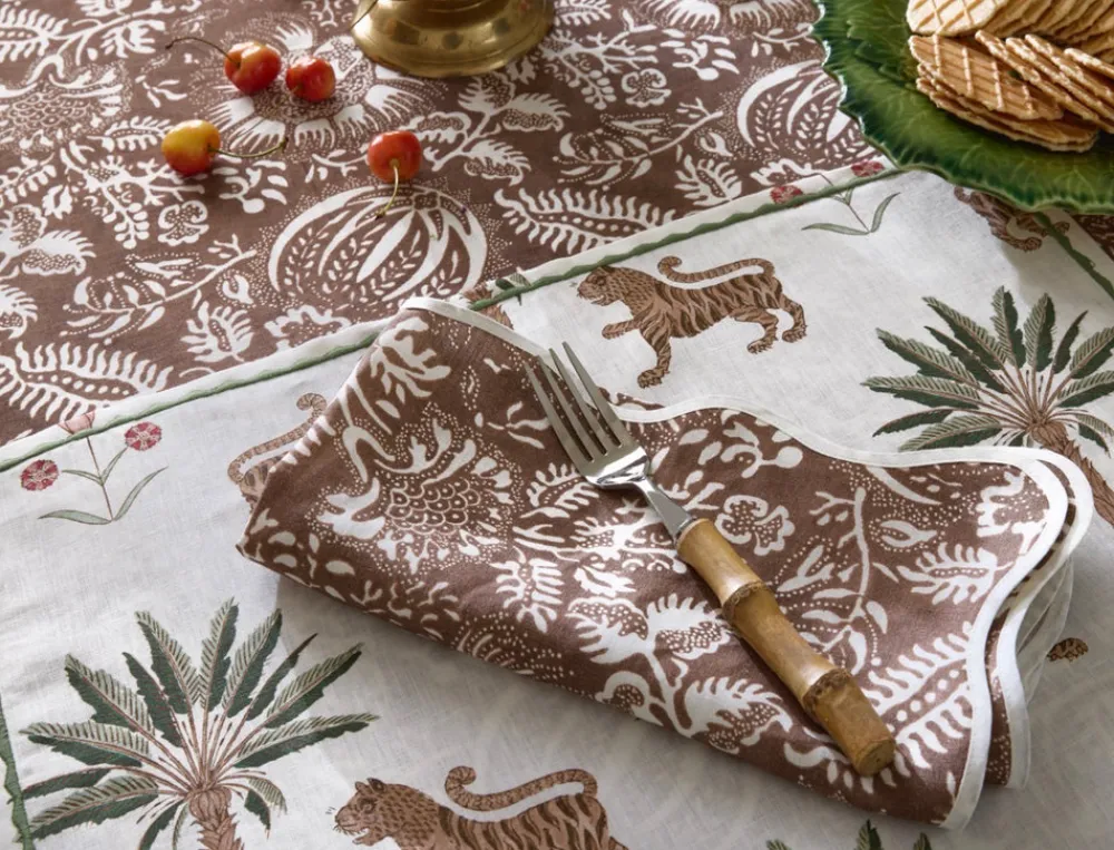 Matouk Place Settings & Linens|Schumacher Tiger Palm Placemat, Set of 4