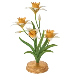 Juliska Candles|Meadow Walk Daffodil 14" Centerpiece Candelabra in Yellow
