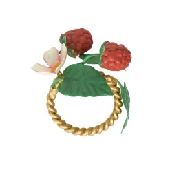 Juliska Place Settings & Linens|Meadow Walk Floral Napkin Ring Assorted, Set of 4 in Multi