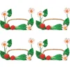 Juliska Place Settings & Linens|Meadow Walk Raspberries Place Card Holder, Set of 4 in Multi