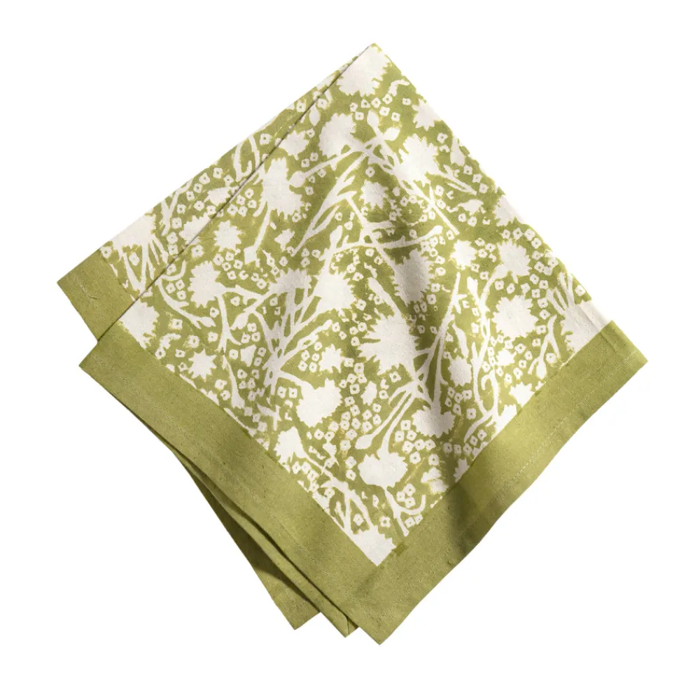 Couleur Nature Place Settings & Linens|Meadows Napkins Vert, Set of 6