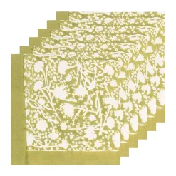 Couleur Nature Place Settings & Linens|Meadows Napkins Vert, Set of 6