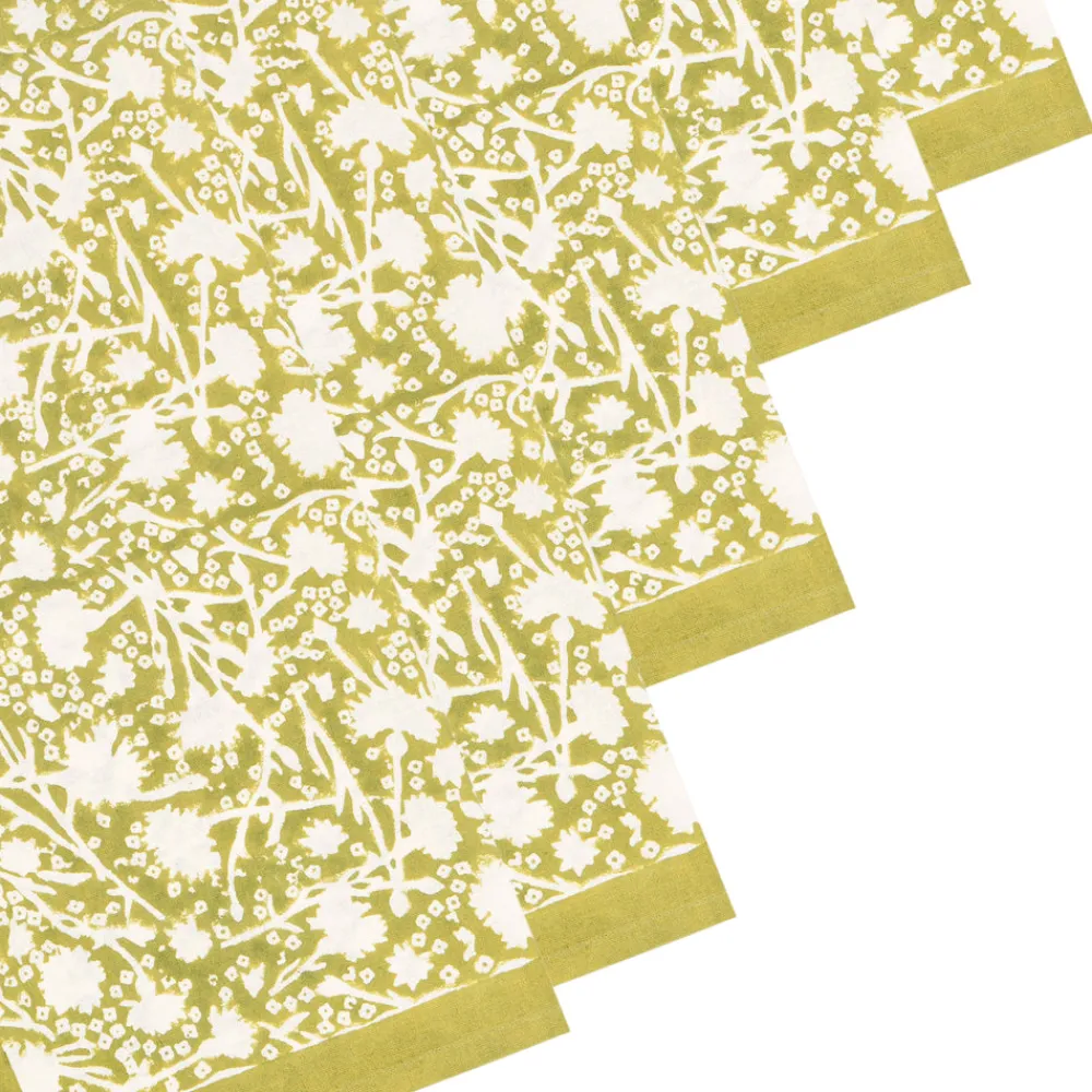 Couleur Nature Place Settings & Linens|Meadows Napkins Vert, Set of 6