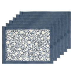 Couleur Nature Place Settings & Linens|Meadows Placemats Bleu, Set of 6