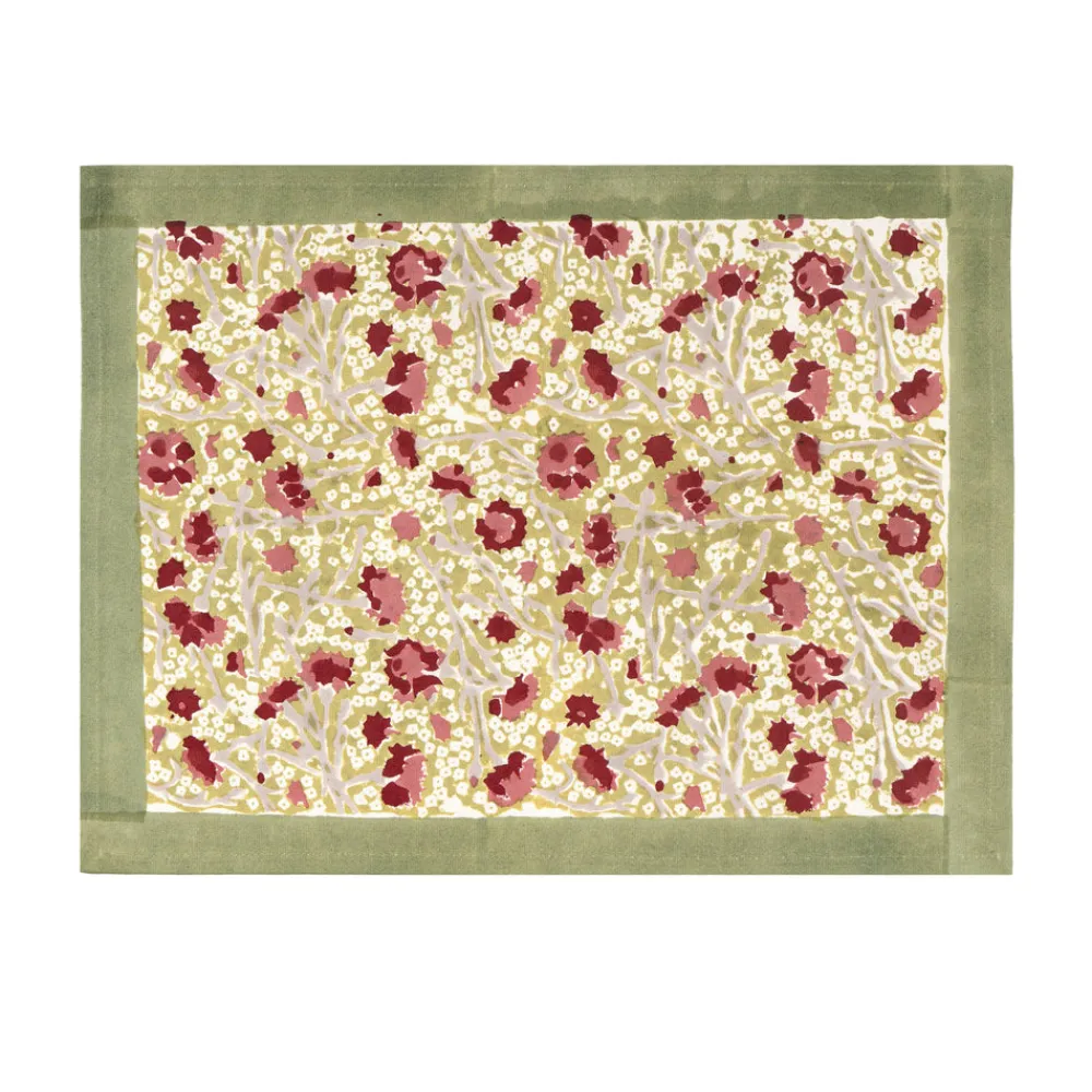 Couleur Nature Place Settings & Linens|Meadows Placemats Red & Green, Set of 6