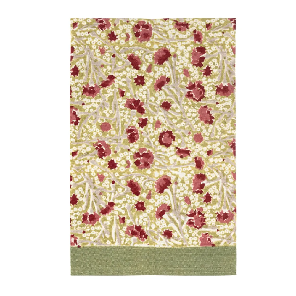 Couleur Nature Place Settings & Linens|Meadows Tea Towels Red & Green, Set of 3