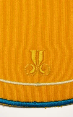 La DoubleJ Place Settings & Linens|Medallion Placemats in Solid Yellow, Set of 2