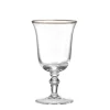 Ginori 1735 Glassware|Medici Water Goblets Platinum Thread, Set of 2