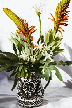 Pomelo Casa Dinnerware|Medium Pitcher With Hand Painted Designs