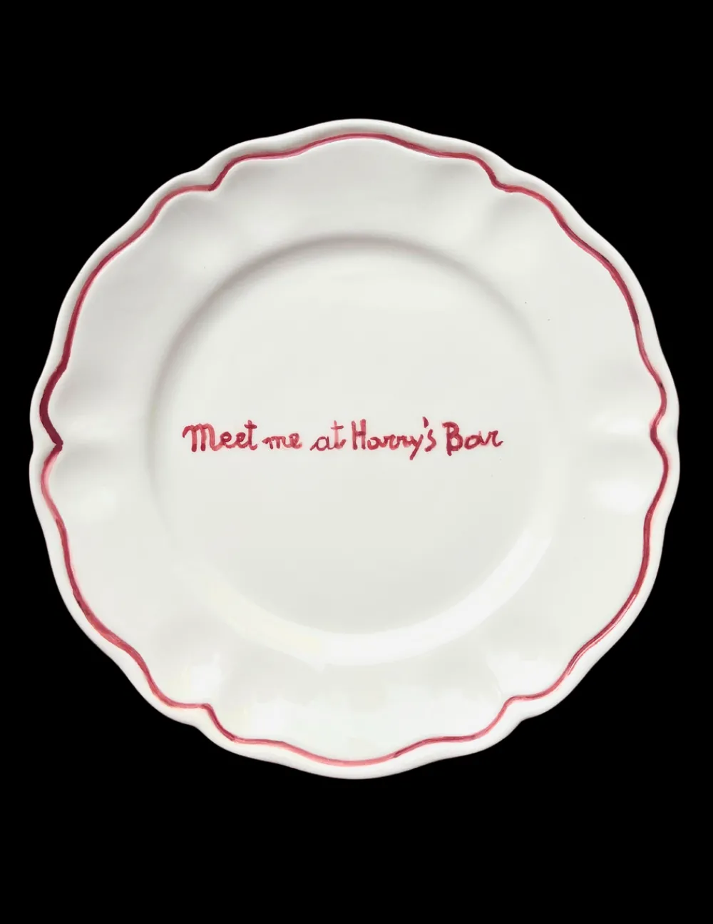 Sveva's Home Dinnerware|Meet Me at Harry's Bar Scalloped Plate, Set of 6