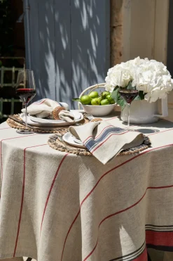 Caravan Place Settings & Linens|Menton Napkin in Natural & Denim, Set of 4