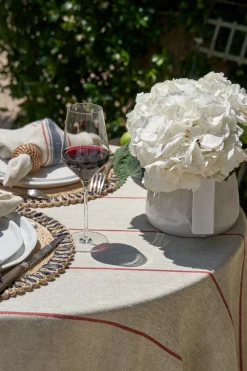 Caravan Place Settings & Linens|Menton Napkin in Natural & Denim, Set of 4