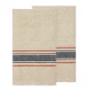 Caravan Place Settings & Linens|Menton Towel in Natural & Denim, Set of 2
