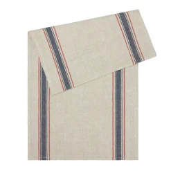 Caravan Place Settings & Linens|Menton 20x72 Runner in Natural & Denim