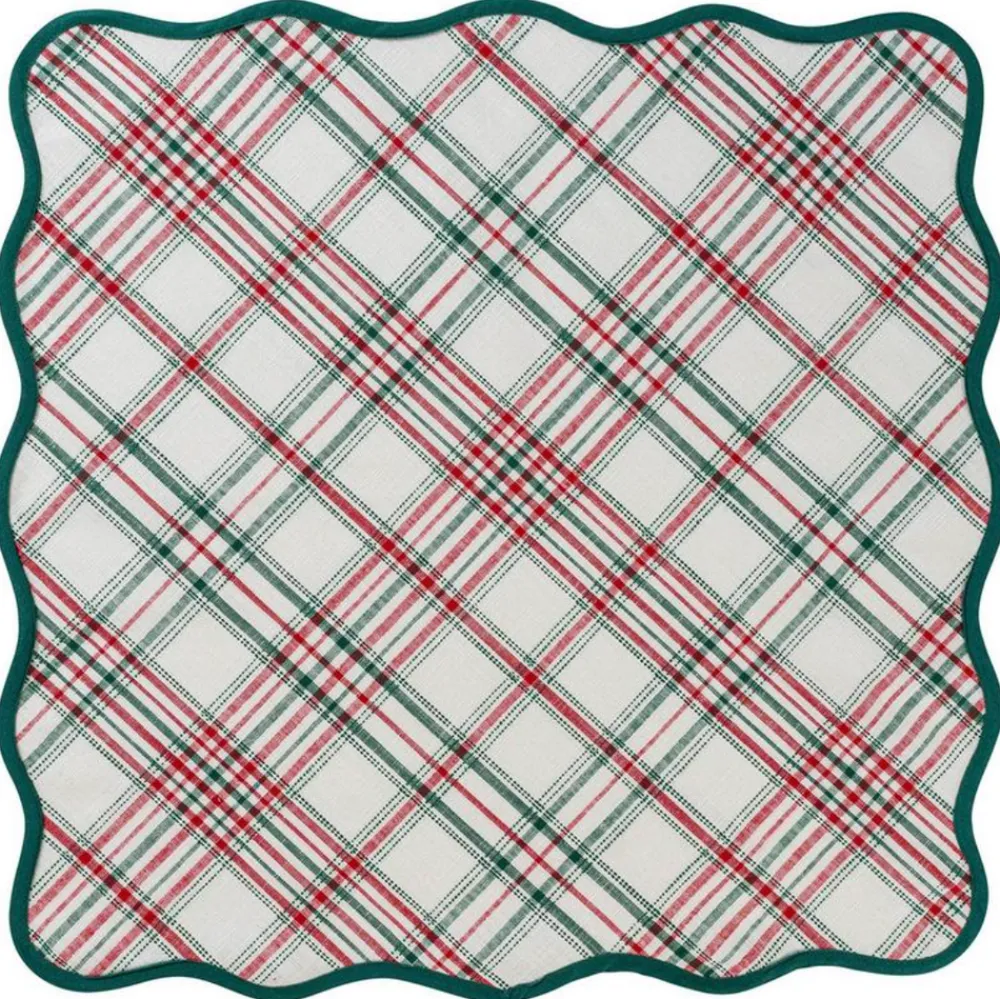 Juliska Place Settings & Linens|Merry Tartan 52" Square Tablecloth