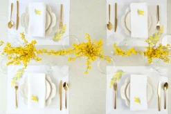 TriChi Design Place Settings & Linens|Mimosa Napkin and Placemat, Set of 2