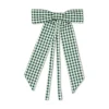 TriChi Design Place Settings & Linens|Mini Green Gingham Bow, Set of 4