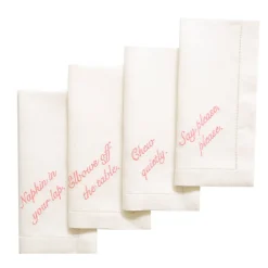 Chefanie Place Settings & Linens|Miss Manners Dinner Napkins, Set of 4