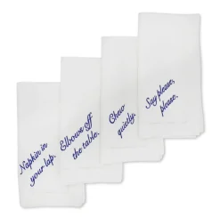 Chefanie Place Settings & Linens|Miss Manners Dinner Napkins, Set of 4